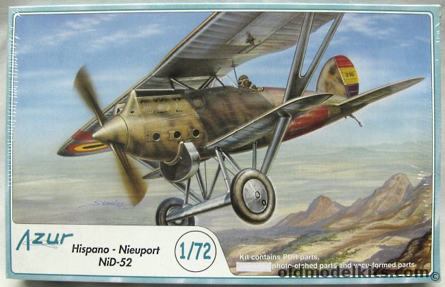 Azur 1/72 Hispano-Nieuport NiD-52, A041 plastic model kit